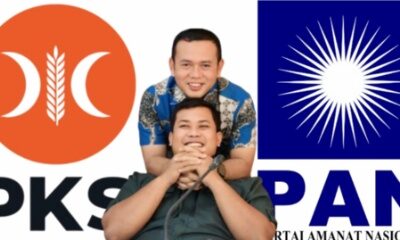 Ketua Fraksi PAN, Agus Sartono dengan Sekretaris Fraksi PKS, Dede Suhendar