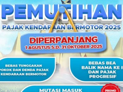Program Pemutihan Pajak Kendaraan Bermotor Resmi diperpanjang Hingga 31 Oktober 2025