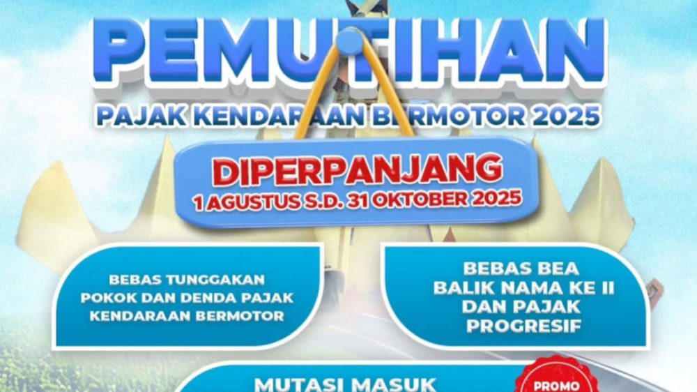 Program Pemutihan Pajak Kendaraan Bermotor Resmi diperpanjang Hingga 31 Oktober 2025