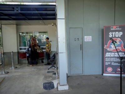 Suasana di area tempat masuk rutan KPK kawasan Gedung Merah Putih KPK, Jakarta, Kamis (10/10/2024). Foto: kumparan