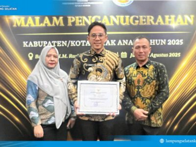 Lampung Selatan Pertahankan Predikat KLA Nindya 2025, Skor Naik Jadi 764,92