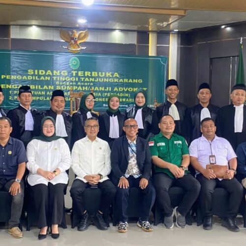 14 Advokat Persadin Lampung Resmi Diambil Sumpah di Pengadilan Tinggi Tanjung Karang