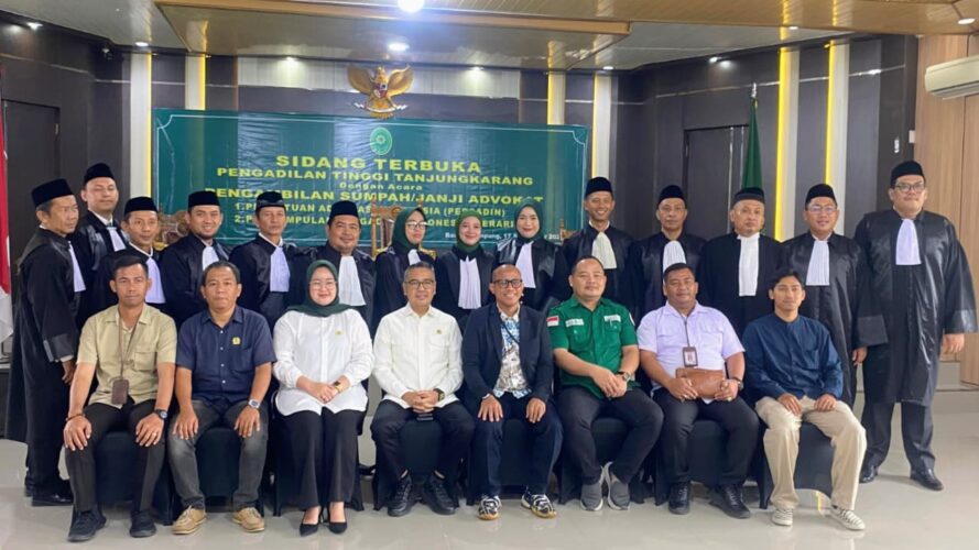 14 Advokat Persadin Lampung Resmi Diambil Sumpah di Pengadilan Tinggi Tanjung Karang