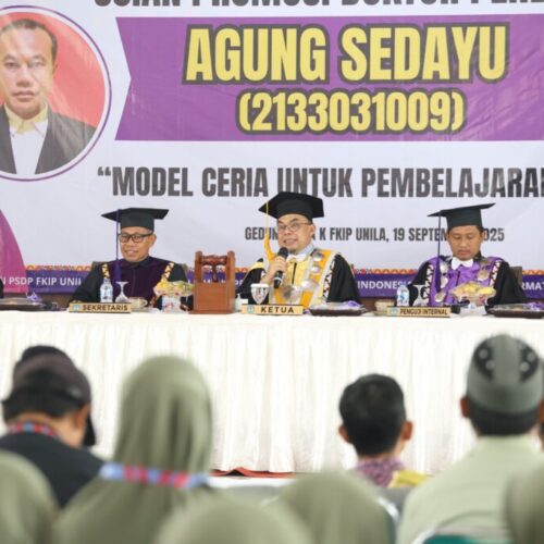 Agung Sedayu Raih Gelar Doktor di Unila dengan Disertasi Model CERIA untuk Pembelajaran Fisika
