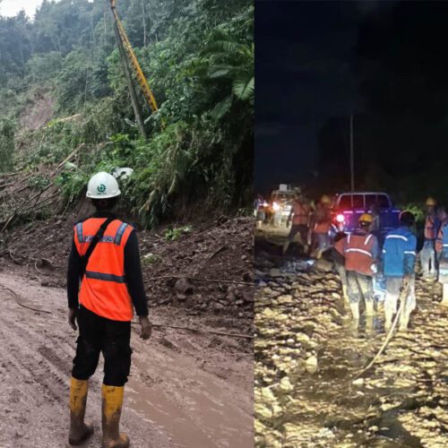 PLN UP3 Pringsewu Bergerak Cepat Tangani Longsor di Tanggamus