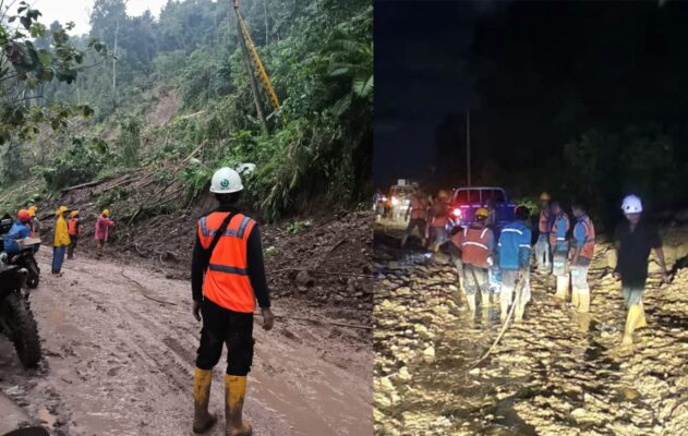 PLN UP3 Pringsewu Bergerak Cepat Tangani Longsor di Tanggamus