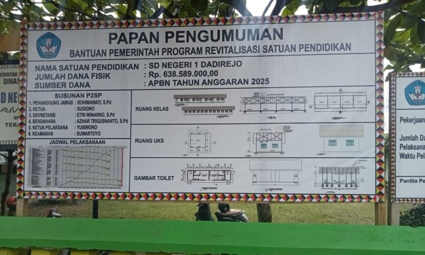 Diduga Ada Permainan dalam Pembangunan DAK Revitalisasi SDN 1 Dadi Rejo