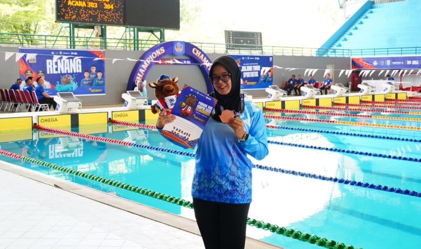 Lampung Kembali Raih Medali Perunggu dari Cabang Renang di Pornas Korpri XVII 2025