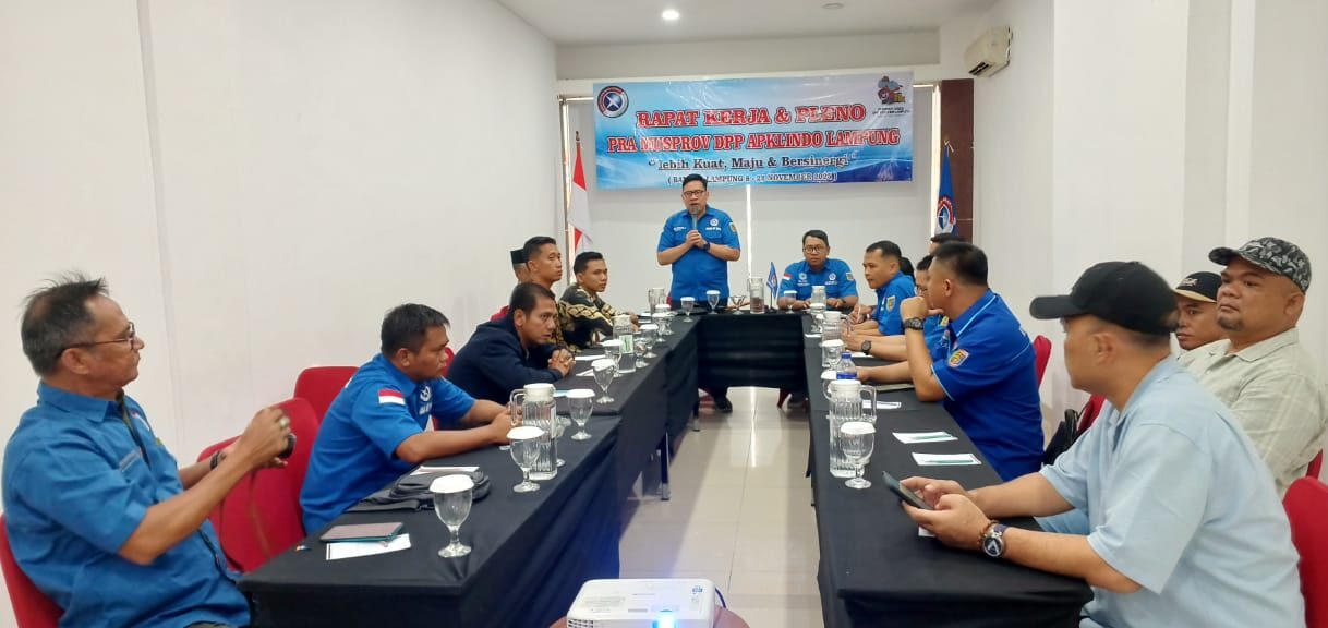 DPP Apklindo Lampung Gelar Rapat Kerja dan Sidang Pleno Pra-Musprov I 2025