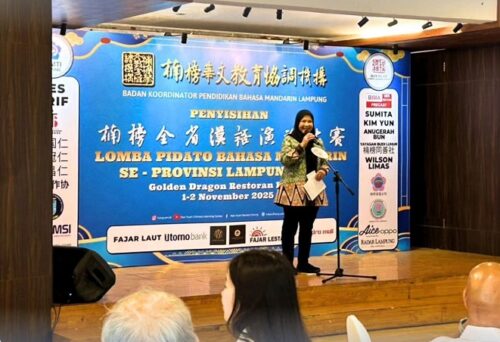 Wali Kota Eva Dwiana Hadiri Lomba Pidato Bahasa Mandarin se-Provinsi Lampung 2025
