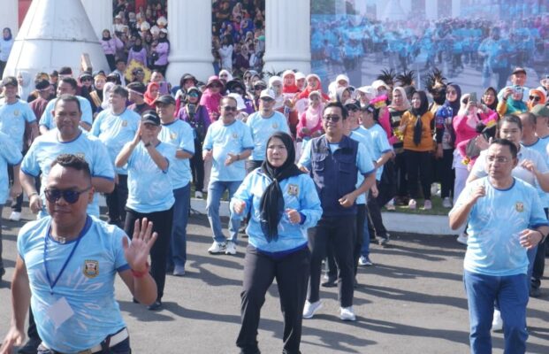 Wali Kota Eva Dwiana Ikut Turun ke Lapangan Meriahkan Lomba Senam Kreasi Tabola Bale