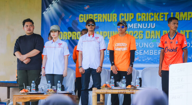 Nilam Resmi Tutup Gubernur Cup Cricket 2025, Optimistis Cricket Lampung Kian Berkembang