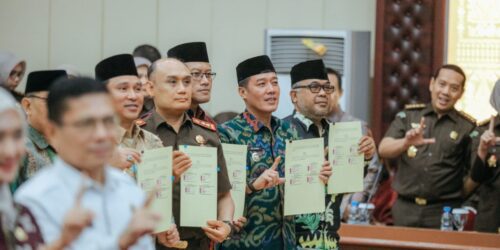 Bupati Lampung Barat Tandatangani MoU Restorative Justice Bersama Pemprov dan Aparat Penegak Hukum