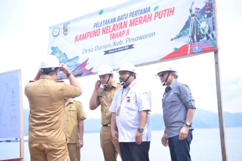 Dorong Ekonomi Pesisir, Wabup Pesawaran Hadiri Ground Breaking Kampung Nelayan Merah Putih di Desa Durian