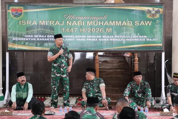 Babinsa Gunung Agung Pantau Peringatan Isra Mi’raj Nabi Muhammad SAW di Masjid Istiqomah