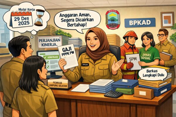 Enam Perangkat Daerah Mulai Berproses, Gaji PPPK Paruh Waktu Lampung Selatan Segera Cair