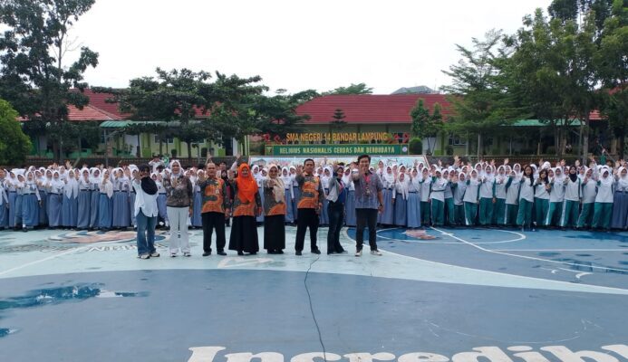 Sosialisasi Anti Bullying, Anti Pelecehan S3ksual, dan “Stop Bug*l Depan Kamera” digelar di SMAN 14 Bandar Lampung