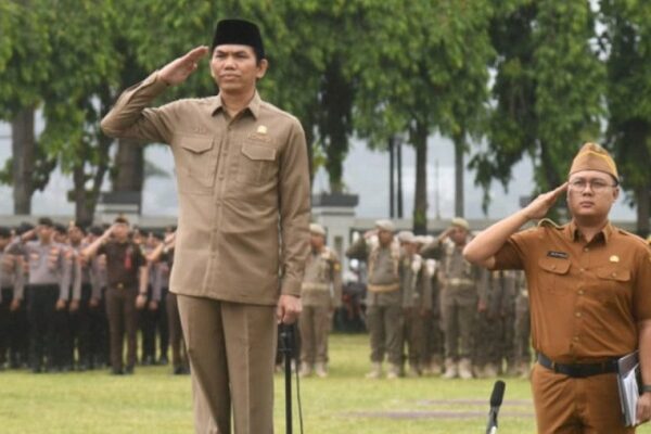 Wakil Ketua Komisi I DPRD Lampung Jadi Pembina Upacara Forkopimda di Lapangan Korpri