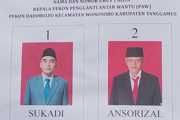 Sukadi Terpilih sebagai Kepala Pekon PAW Dadimulyo
