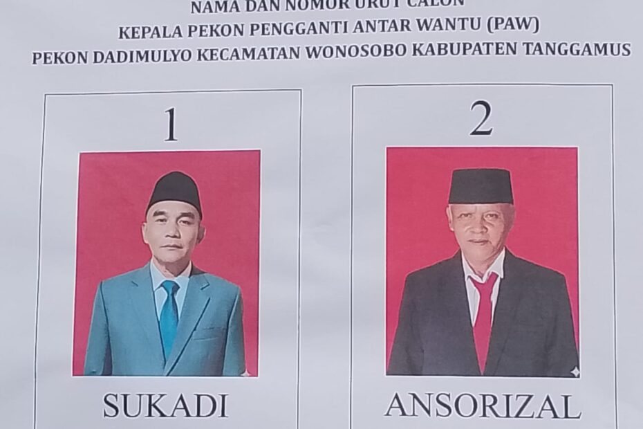 Sukadi Terpilih sebagai Kepala Pekon PAW Dadimulyo