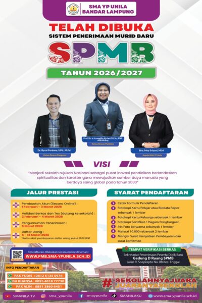 SMA YP Unila Resmi Buka Penerimaan Murid Baru 2026/2027