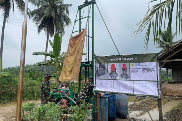 PLN Nusantara Power & Kodim Bangun Sumur Bor TMMD di Pesawaran, Warga Kini Mudah Akses Air Bersih