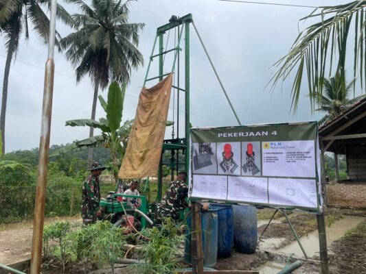 PLN Nusantara Power & Kodim Bangun Sumur Bor TMMD di Pesawaran, Warga Kini Mudah Akses Air Bersih