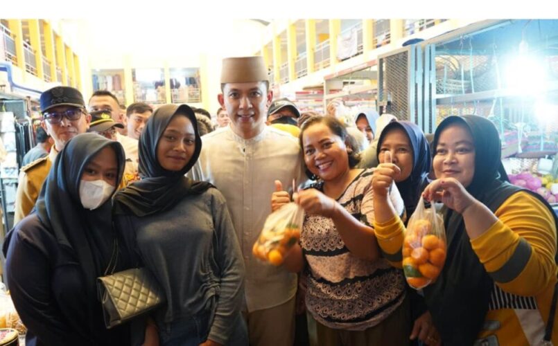 Blusukan ke Pasar Natar, Bupati Egi Cek Harga Sembako Jelang Lebaran: Pedagang Sebut Masih Stabil