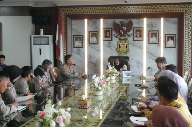 Walikota Eva Dwiana dan Dirbinmas Polda Lampung Perkuat Sinergi Keamanan Ramadan di Bandar Lampung