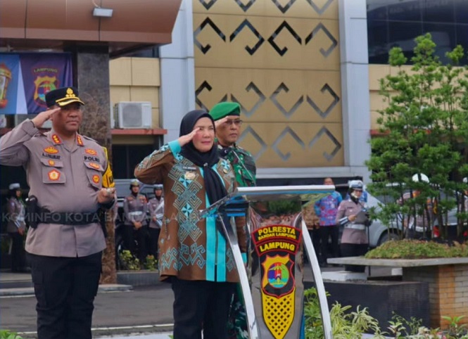 Wali Kota Eva Dwiana Hadiri Apel Operasi Ketupat Krakatau 2026, Pastikan Kesiapan Pengamanan Lebaran