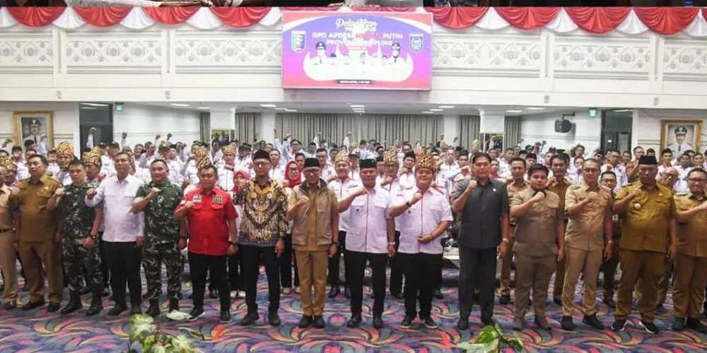 Gubernur Lampung Hadiri Pelantikan APDESI Merah Putih, DPRD Dorong Penguatan Pembangunan Desa