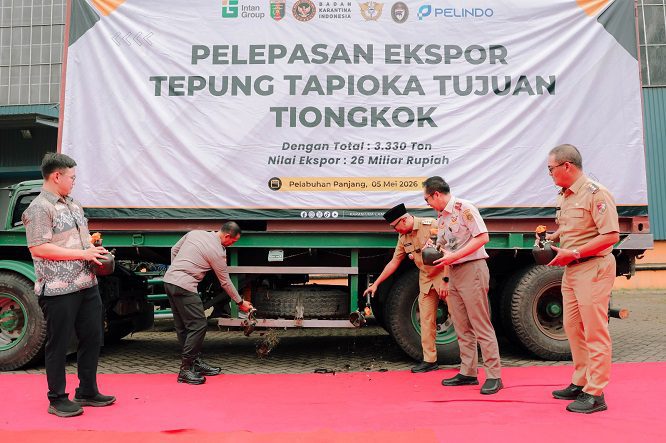 Gubernur Lampung Lepas Ekspor 3.300 Ton Tapioka ke Tiongkok, Nilai Capai Rp26 Miliar