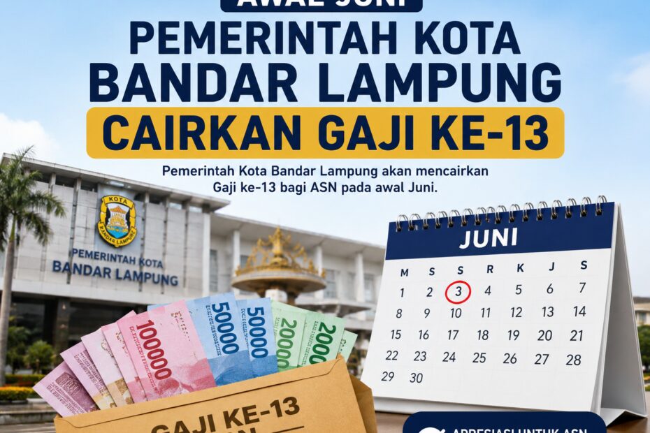 Kabar Gembira! Pemkot Bandar Lampung Cairkan Gaji dan Gaji Ke-13 ASN Awal Juni 2026