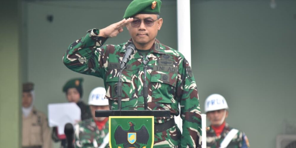 Upacara Bulanan Korem 043/Gatam, Kasilog Kasrem Bacakan Amanat Pangdam XXI/Radin Inten