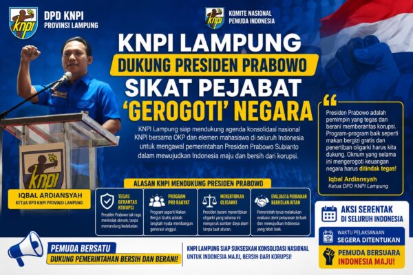 KNPI Lampung Tegaskan Dukungan untuk Prabowo Berantas Korupsi dan Mafia Ekonomi