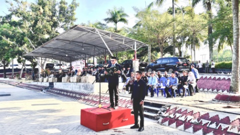 Jenggis Khan Bacakan UUD 1945 pada Upacara Hari Lahir Pancasila 2026, DPRD Lampung Selatan Perkuat Semangat Kebangsaan