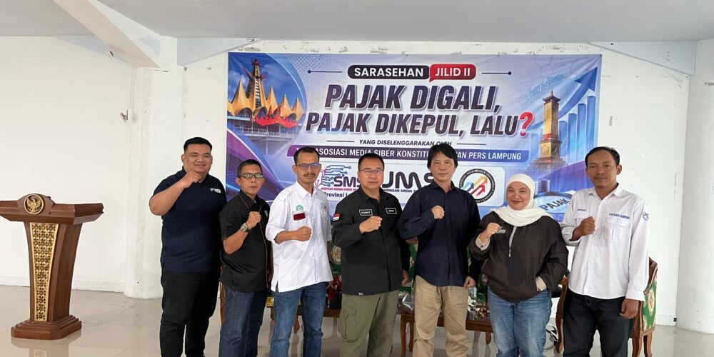 Sekber Tiga Konstituen Dewan Pers Lampung Gelar Sarasehan Pajak, Dorong Optimalisasi PAD dan Kemudahan Layanan Wajib Pajak
