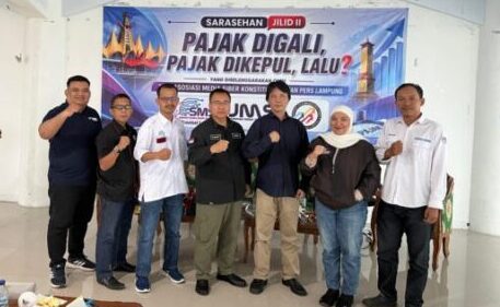 Sekber Tiga Konstituen Dewan Pers Lampung Gelar Sarasehan Pajak, Dorong Optimalisasi PAD dan Kemudahan Layanan Wajib Pajak
