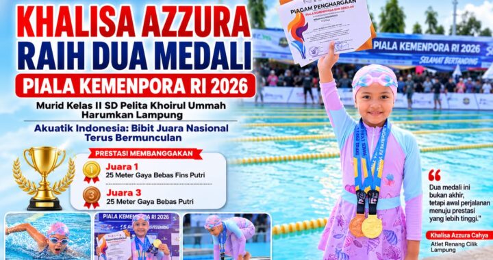 Khalisa Azzura Cahya Borong Dua Medali di Kejuaraan Renang Piala Kemenpora RI 2026
