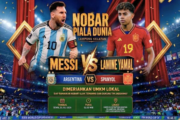 Gelar Nobar Final Piala Dunia di 17 Kecamatan, Pemkab Lampung Selatan Hidupkan UMKM Lokal
