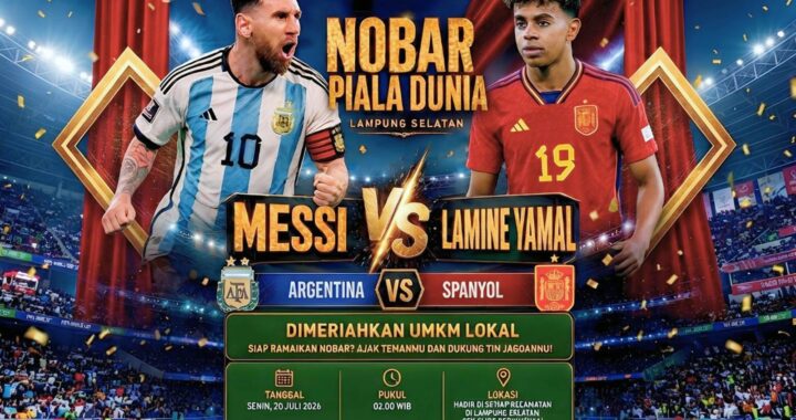 Gelar Nobar Final Piala Dunia di 17 Kecamatan, Pemkab Lampung Selatan Hidupkan UMKM Lokal