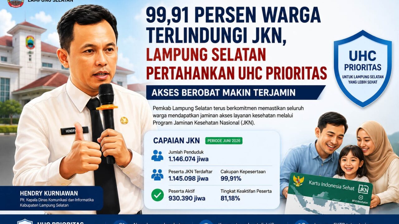 Akses Berobat Kian Terjamin, Kepesertaan JKN Lampung Selatan Tembus 99,91 Persen