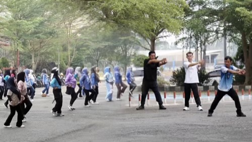 Senam Bersama di GOR Way Handak, Pemkab Lampung Selatan Bangun ASN Sehat, Solid dan Siap Berikan Pelayanan Terbaik