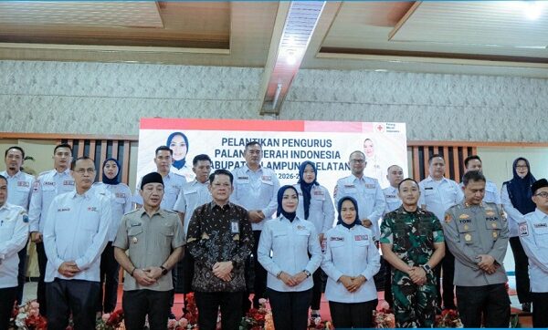 Pengurus PMI Lampung Selatan Resmi Dilantik, Wakil Bupati Syaiful Anwar Titip Tiga Misi Besar Pelayanan Kemanusiaan