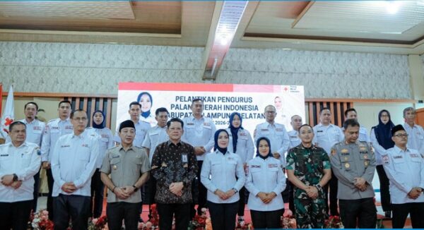 Pengurus PMI Lampung Selatan Resmi Dilantik, Wakil Bupati Syaiful Anwar Titip Tiga Misi Besar Pelayanan Kemanusiaan