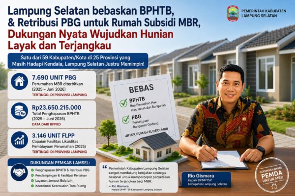 Lampung Selatan Tegaskan Dukung Rumah Subsidi MBR, Bebaskan BPHTB dan PBG, Terbitkan 7.690 Izin Bangunan
