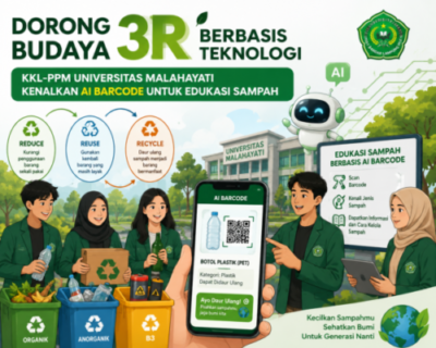 Dorong Budaya 3R Berbasis Teknologi, KKL-PPM Universitas Malahayati Kenalkan AI Barcode untuk Edukasi Sampah