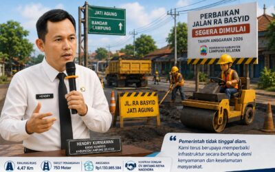 Jalan RA Basyid Jati Agung Segera Diperbaiki, Pemkab Lampung Selatan Alokasikan Rp1,13 Miliar
