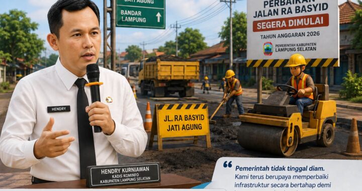 Jalan RA Basyid Jati Agung Segera Diperbaiki, Pemkab Lampung Selatan Alokasikan Rp1,13 Miliar