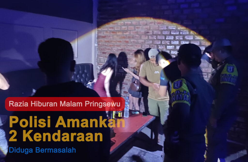 Razia Hiburan Malam Pringsewu, Polisi Amankan 2 Kendaraan Diduga Bermasalah
